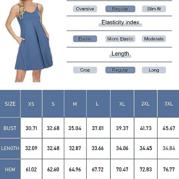 121 Women's Spaghetti Strap Dress with Pockets - Picture 10 of 10